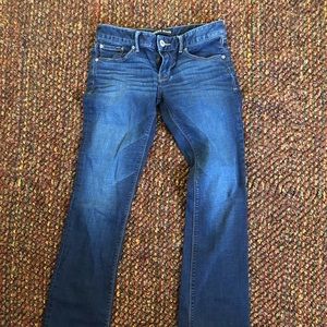 Express low rise bootcut jeans